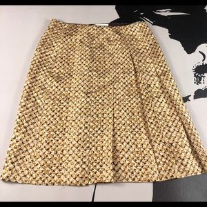 Banana Republic Womens Yellow White Skirt %100